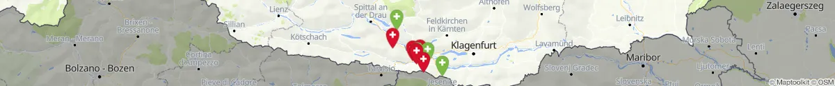 Map view for Pharmacy emergency services nearby Villach (Land) (Kärnten)